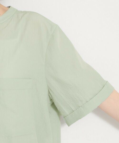 THE SHOP TK / ザ ショップ ティーケー シャツ・ブラウス | Wポケット金ボタンシャツ5分袖 | 詳細17