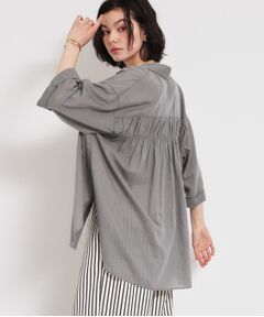 THE SHOP TK / ザ ショップ ティーケー シャツ・ブラウス | ポジティブカラーが映える　バイオウォッシュバックギャザーシャツ