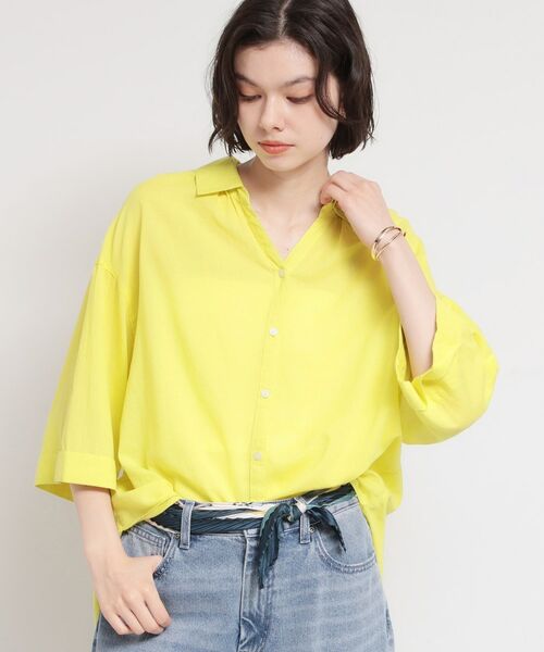 THE SHOP TK / ザ ショップ ティーケー シャツ・ブラウス | バイオウォッシュバックギャザーシャツ | 詳細1