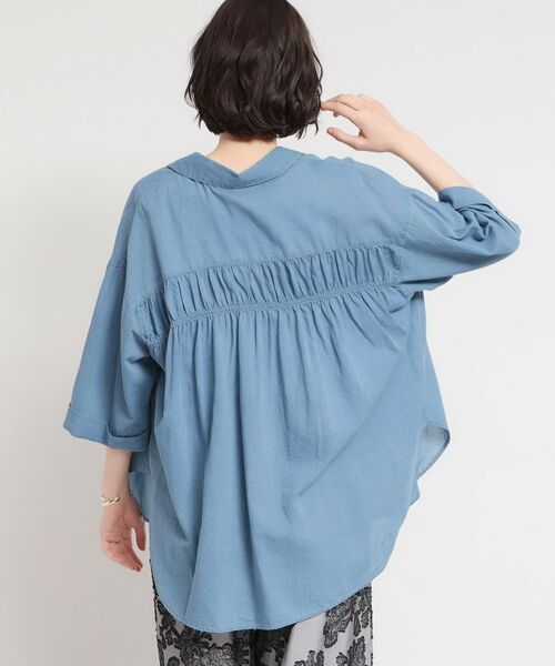 THE SHOP TK / ザ ショップ ティーケー シャツ・ブラウス | バイオウォッシュバックギャザーシャツ | 詳細10