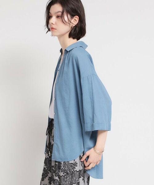 THE SHOP TK / ザ ショップ ティーケー シャツ・ブラウス | バイオウォッシュバックギャザーシャツ | 詳細9
