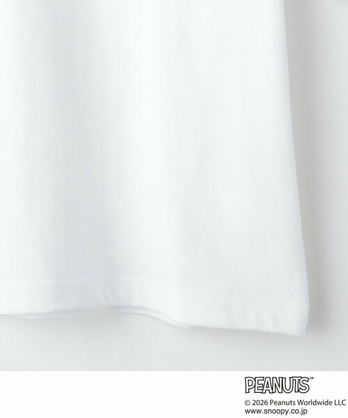 THE SHOP TK / ザ ショップ ティーケー Tシャツ | PEANUTS ／ ピーナッツ スヌーピー ワンポイント刺繍半袖Tシャツ | 詳細10