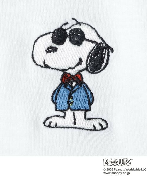 THE SHOP TK / ザ ショップ ティーケー Tシャツ | PEANUTS ／ ピーナッツ スヌーピー ワンポイント刺繍半袖Tシャツ | 詳細12
