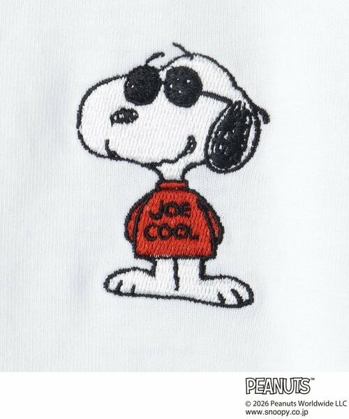 THE SHOP TK / ザ ショップ ティーケー Tシャツ | PEANUTS ／ ピーナッツ スヌーピー ワンポイント刺繍半袖Tシャツ | 詳細13