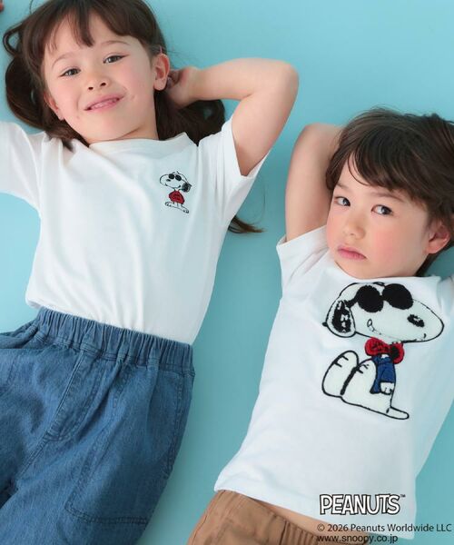 THE SHOP TK / ザ ショップ ティーケー Tシャツ | PEANUTS ／ ピーナッツ スヌーピー ワンポイント刺繍半袖Tシャツ | 詳細3