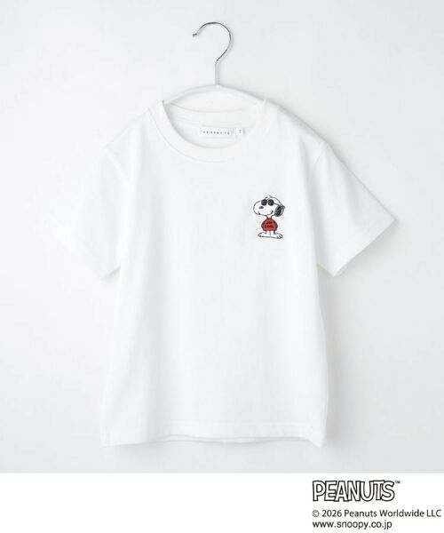 THE SHOP TK / ザ ショップ ティーケー Tシャツ | PEANUTS ／ ピーナッツ スヌーピー ワンポイント刺繍半袖Tシャツ | 詳細5