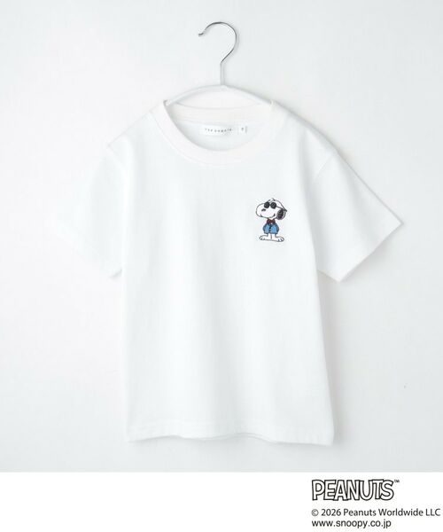 THE SHOP TK / ザ ショップ ティーケー Tシャツ | PEANUTS ／ ピーナッツ スヌーピー ワンポイント刺繍半袖Tシャツ | 詳細6