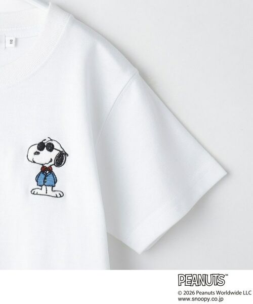 THE SHOP TK / ザ ショップ ティーケー Tシャツ | PEANUTS ／ ピーナッツ スヌーピー ワンポイント刺繍半袖Tシャツ | 詳細9