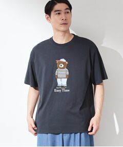 THE SHOP TK / ザ ショップ ティーケー Tシャツ | クマ サガラ刺繍 半袖Tシャツ 【洗濯機OK】