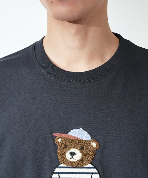 THE SHOP TK / ザ ショップ ティーケー Tシャツ | クマ サガラ刺繍 半袖Tシャツ 【洗濯機OK】 | 詳細12