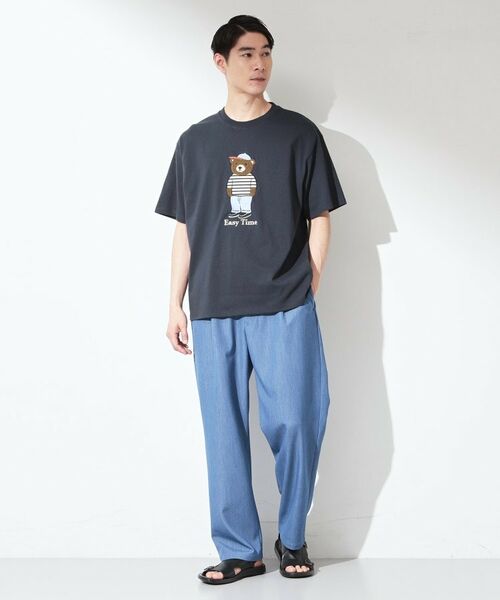 THE SHOP TK / ザ ショップ ティーケー Tシャツ | クマ サガラ刺繍 半袖Tシャツ 【洗濯機OK】 | 詳細7