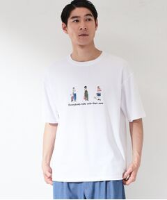 THE SHOP TK / ザ ショップ ティーケー Tシャツ | 刺繍×ロゴ 鹿の子 半袖Tシャツ 【洗濯機OK】