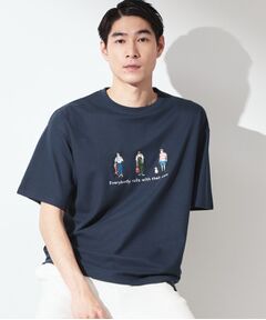 THE SHOP TK / ザ ショップ ティーケー Tシャツ | 刺繍×ロゴ 鹿の子 半袖Tシャツ 【洗濯機OK】