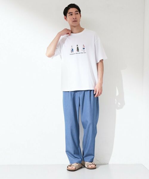 THE SHOP TK / ザ ショップ ティーケー Tシャツ | 刺繍×ロゴ 鹿の子 半袖Tシャツ 【洗濯機OK】 | 詳細3