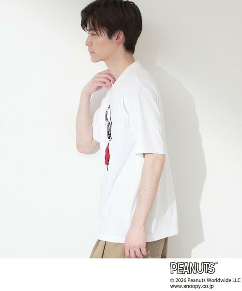 THE SHOP TK / ザ ショップ ティーケー Tシャツ | PEANUTS ／ ピーナッツ スヌーピー さがら刺繍 半袖Tシャツ | 詳細1