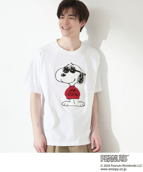 THE SHOP TK / ザ ショップ ティーケー Tシャツ | PEANUTS ／ ピーナッツ スヌーピー さがら刺繍 半袖Tシャツ | 詳細2