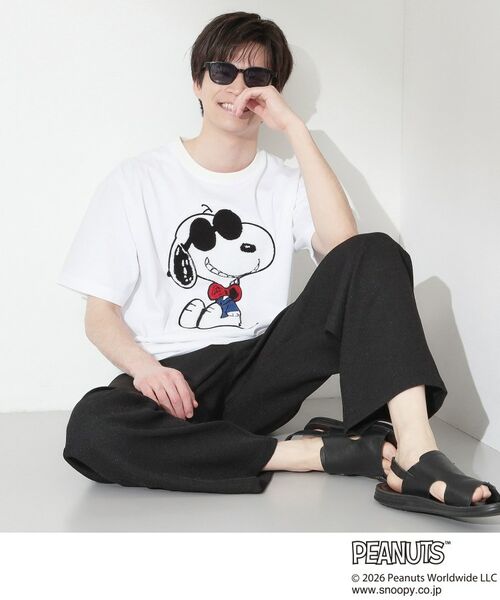 THE SHOP TK / ザ ショップ ティーケー Tシャツ | PEANUTS ／ ピーナッツ スヌーピー さがら刺繍 半袖Tシャツ | 詳細7