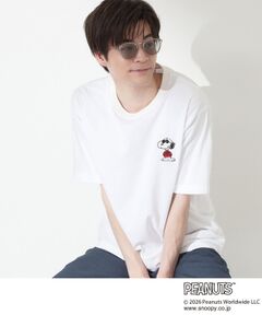 THE SHOP TK / ザ ショップ ティーケー Tシャツ | PEANUTS ／ ピーナッツ スヌーピー ワンポイント刺繍 半袖Tシャツ