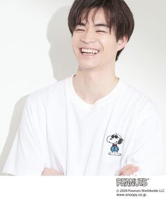THE SHOP TK / ザ ショップ ティーケー Tシャツ | PEANUTS ／ ピーナッツ スヌーピー ワンポイント刺繍 半袖Tシャツ