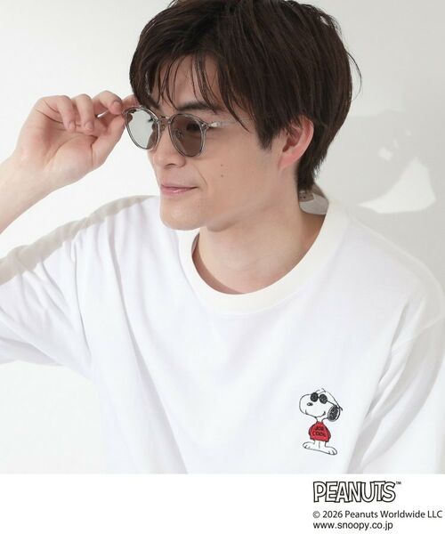 THE SHOP TK / ザ ショップ ティーケー Tシャツ | PEANUTS ／ ピーナッツ スヌーピー ワンポイント刺繍 半袖Tシャツ | 詳細1