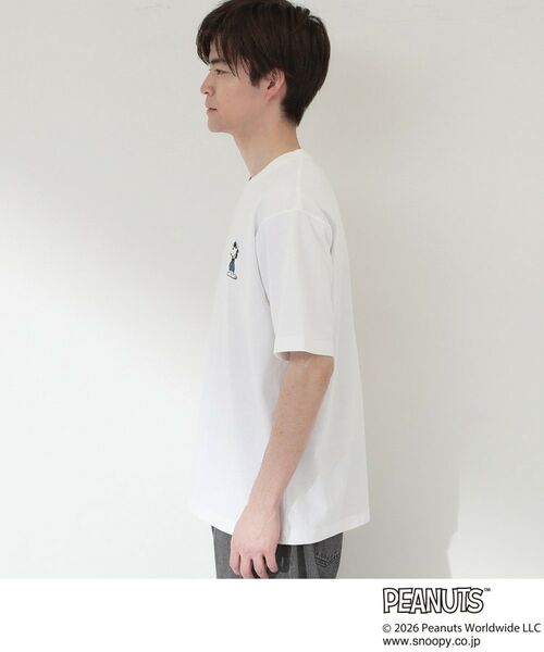 THE SHOP TK / ザ ショップ ティーケー Tシャツ | PEANUTS ／ ピーナッツ スヌーピー ワンポイント刺繍 半袖Tシャツ | 詳細10