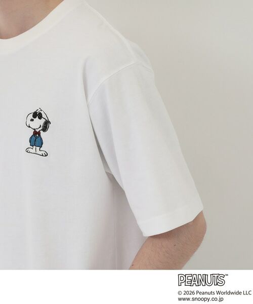 THE SHOP TK / ザ ショップ ティーケー Tシャツ | PEANUTS ／ ピーナッツ スヌーピー ワンポイント刺繍 半袖Tシャツ | 詳細13