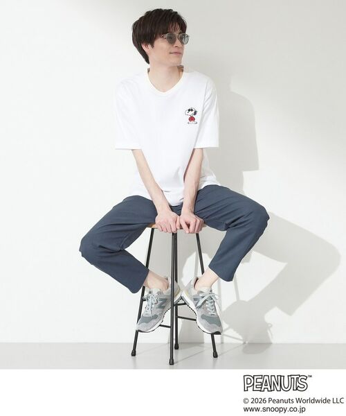 THE SHOP TK / ザ ショップ ティーケー Tシャツ | PEANUTS ／ ピーナッツ スヌーピー ワンポイント刺繍 半袖Tシャツ | 詳細3