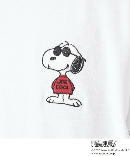 THE SHOP TK / ザ ショップ ティーケー Tシャツ | PEANUTS ／ ピーナッツ スヌーピー ワンポイント刺繍 半袖Tシャツ | 詳細4