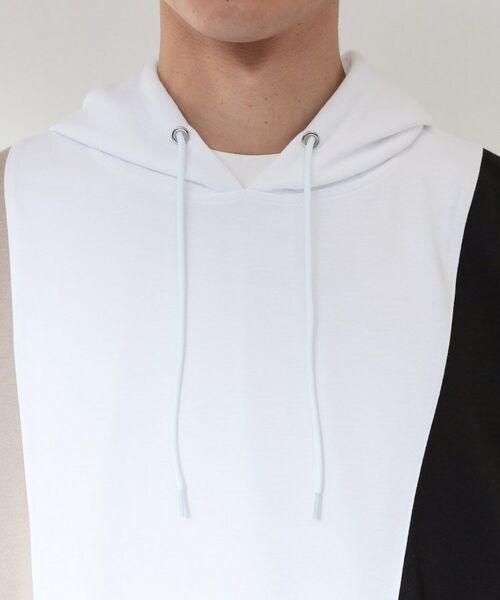 THE SHOP TK / ザ ショップ ティーケー パーカー | ブロッキング半袖パーカ 【洗濯機OK】 | 詳細12