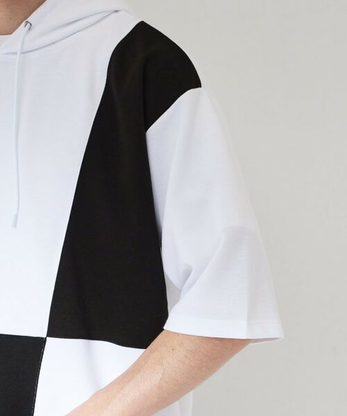THE SHOP TK / ザ ショップ ティーケー パーカー | ブロッキング半袖パーカ 【洗濯機OK】 | 詳細13