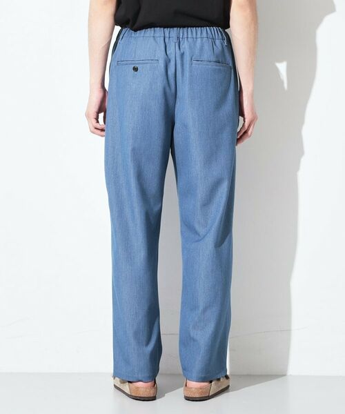 THE SHOP TK / ザ ショップ ティーケー パンツ | デニムライク セミワイドイージーパンツ 【ベルト要らず／洗濯機OK】 | 詳細11