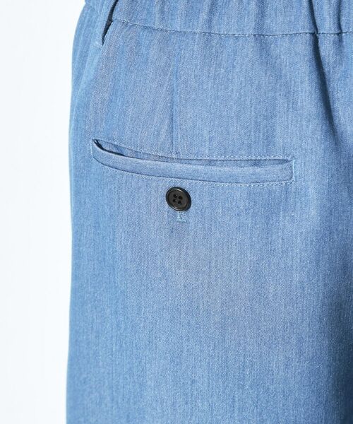 THE SHOP TK / ザ ショップ ティーケー パンツ | デニムライク セミワイドイージーパンツ 【ベルト要らず／洗濯機OK】 | 詳細16