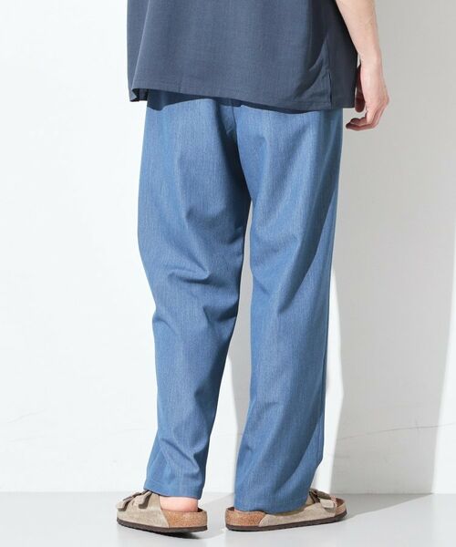 THE SHOP TK / ザ ショップ ティーケー パンツ | デニムライク セミワイドイージーパンツ 【ベルト要らず／洗濯機OK】 | 詳細6