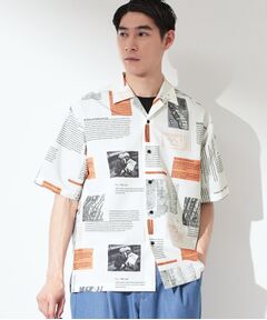 THE SHOP TK / ザ ショップ ティーケー シャツ・ブラウス | プリント柄 開襟半袖シャツ 【洗濯機OK】