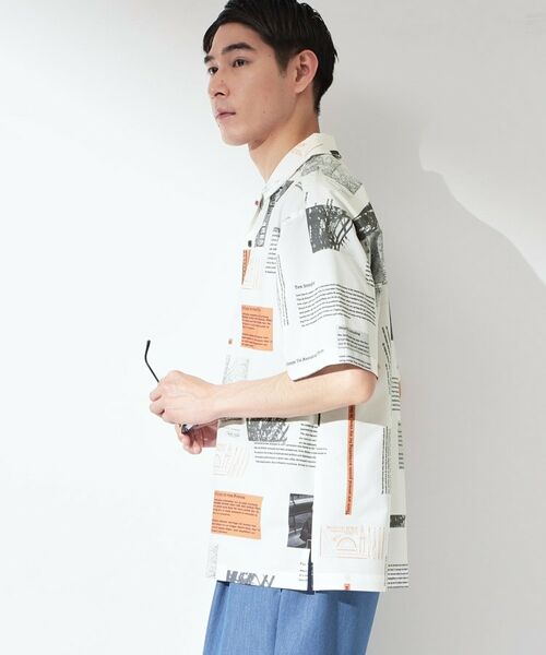 THE SHOP TK / ザ ショップ ティーケー シャツ・ブラウス | プリント柄 開襟半袖シャツ 【洗濯機OK】 | 詳細1