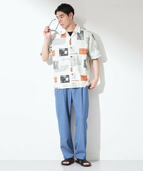 THE SHOP TK / ザ ショップ ティーケー シャツ・ブラウス | プリント柄 開襟半袖シャツ 【洗濯機OK】 | 詳細3