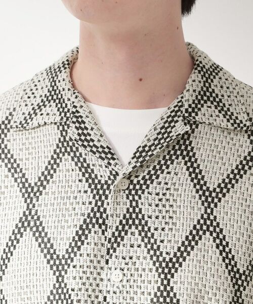THE SHOP TK / ザ ショップ ティーケー シャツ・ブラウス | アーガイル柄 レース半袖シャツ 洗濯機OK | 詳細12