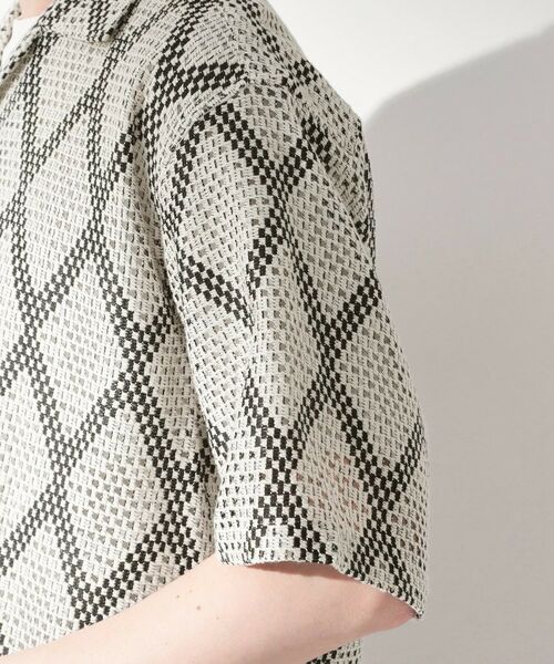 THE SHOP TK / ザ ショップ ティーケー シャツ・ブラウス | アーガイル柄 レース半袖シャツ 洗濯機OK | 詳細13