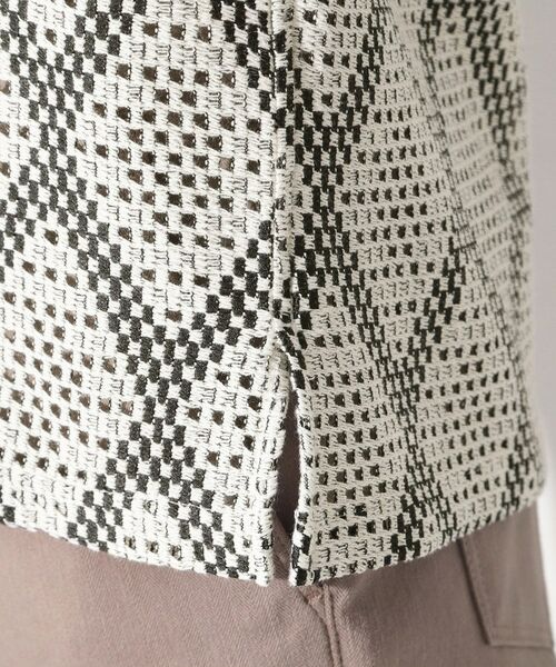 THE SHOP TK / ザ ショップ ティーケー シャツ・ブラウス | アーガイル柄 レース半袖シャツ 洗濯機OK | 詳細14