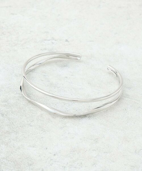 THE SHOP TK / ザ ショップ ティーケー ブレスレット・バングル | ダブルラインバングル（シルバー(006)）