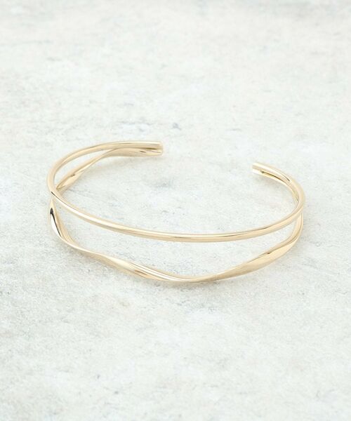 THE SHOP TK / ザ ショップ ティーケー ブレスレット・バングル | ダブルラインバングル（ゴールド(007)）