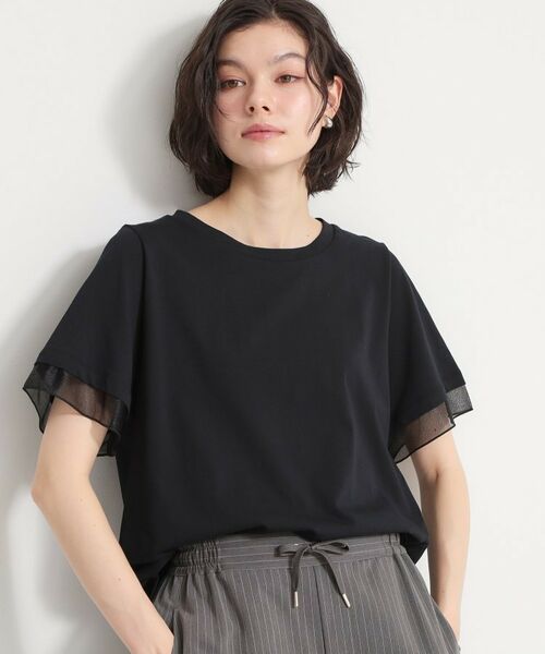 THE SHOP TK / ザ ショップ ティーケー Tシャツ | 【多機能】袖シアークルーネックTシャツ | 詳細2