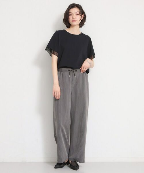 THE SHOP TK / ザ ショップ ティーケー Tシャツ | 【多機能】袖シアークルーネックTシャツ | 詳細3