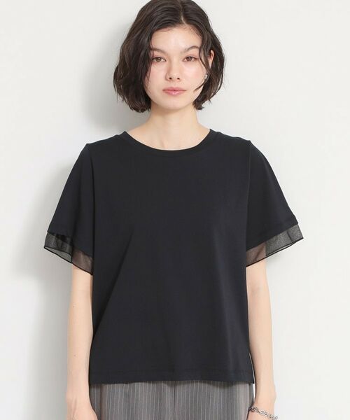 THE SHOP TK / ザ ショップ ティーケー Tシャツ | 【多機能】袖シアークルーネックTシャツ | 詳細5