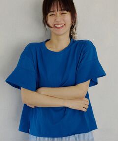 THE SHOP TK / ザ ショップ ティーケー Tシャツ | 【ひんやり／吸水速乾／UV】軽やかに揺れる シアーフレアスリーブTシャツ