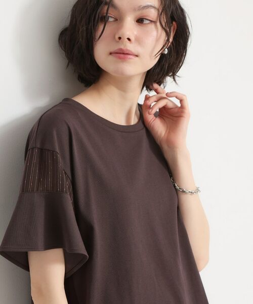 THE SHOP TK / ザ ショップ ティーケー カットソー | 【多機能】袖フレア挟み込みシアーTシャツ | 詳細10