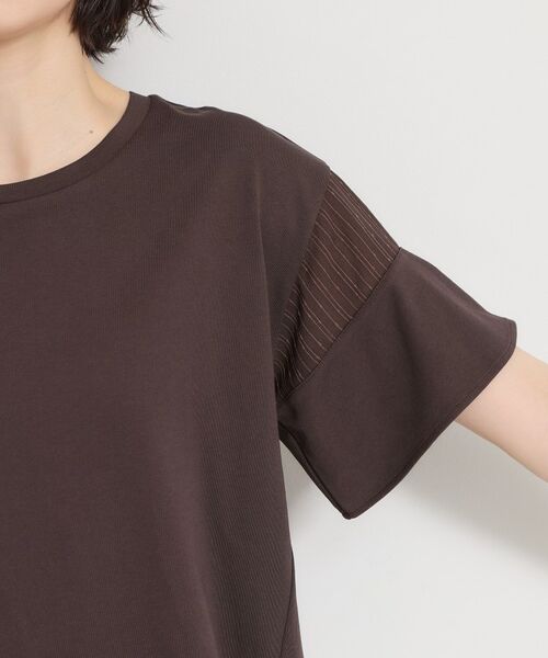 THE SHOP TK / ザ ショップ ティーケー カットソー | 【多機能】袖フレア挟み込みシアーTシャツ | 詳細17