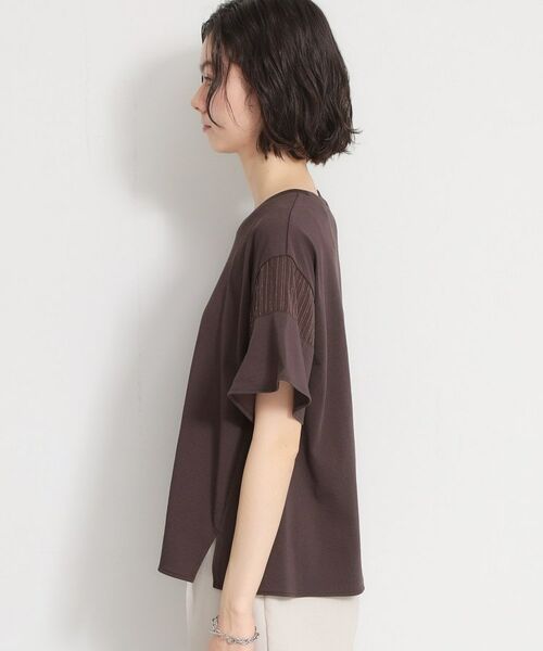 THE SHOP TK / ザ ショップ ティーケー Tシャツ | 【ひんやり／吸水速乾／UV】軽やかに揺れる シアーフレアスリーブTシャツ | 詳細22