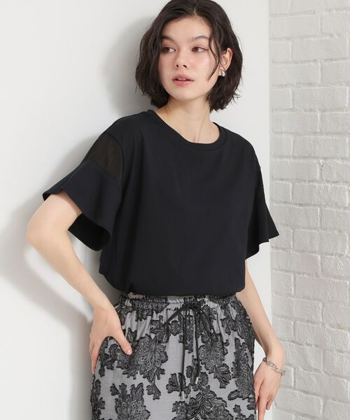 THE SHOP TK / ザ ショップ ティーケー カットソー | 【多機能】袖フレア挟み込みシアーTシャツ | 詳細5