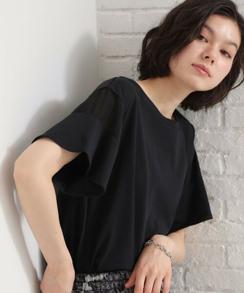 THE SHOP TK / ザ ショップ ティーケー カットソー | 【多機能】袖フレア挟み込みシアーTシャツ | 詳細6